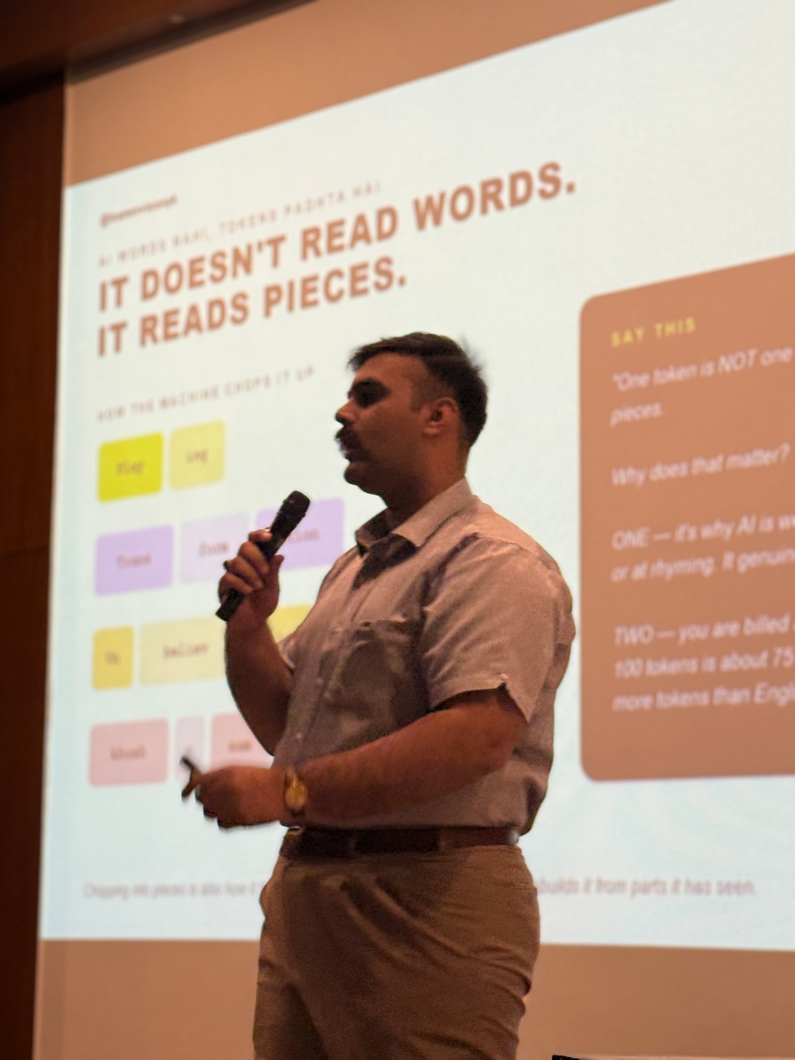 Quantify session on how language models read tokens